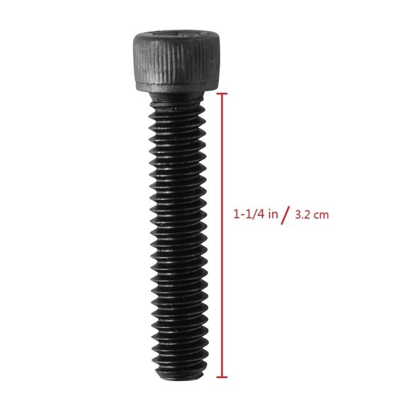 GHRTGR-Socket Head Cap Screw, 1/4-20 x 1-1/4", Alloy Steel, Black Oxide, Hex Socket Coarse Thread, 1/4 inch Hexagonal Allen Bolt, Length:1-1/4 inch, Full Thread (Quantity: 20)