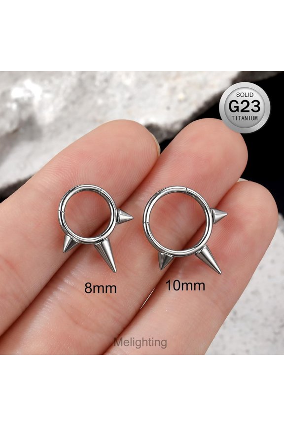 GHRTGR-Titanium Septum Ring, Spike Septum & Conch Piercing Jewelry