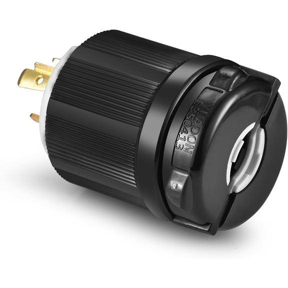 GHRTGR-UL Listed NEMA L16-20P Plug Connector Male,20A 20 Amp,AC 480V 480 Volt,3 Pole-4 Wire,Grouding,Twist Locking,Black Gray