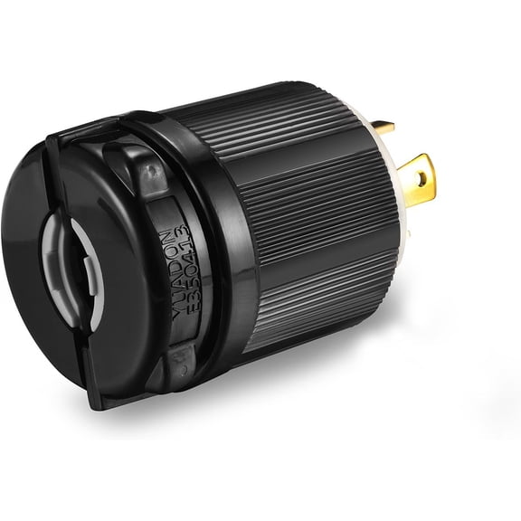 GHRTGR-UL Listed NEMA L16-30P Plug Connector Male,30A 30 Amp,AC 480V 480 Volt,3 Pole-4 Wire,Grouding,Twist Locking,Black Gray