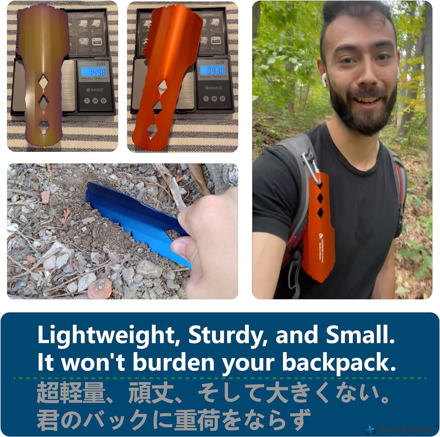 Aazon.co: NACETURE Ultralight Backpacking Table - Collapsible Caping Table With Storage Esh