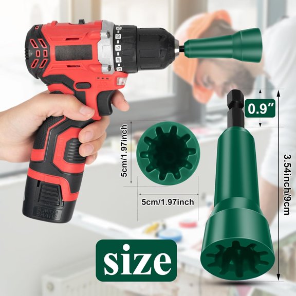 GHRTGR-Wire Twister Tool, Twist Wire Connector Socket, Driver with 1/4" Chuck for Electricians