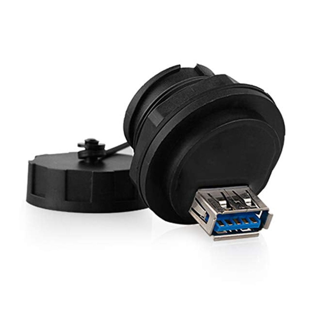 Usb Type A Rounded Connector GHRTGR-YU-USB3-JSX-01-001 USB3.0 Panel Mount IP67 Waterproof USB Wall ...