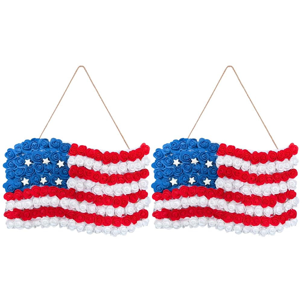 GHRYTY Patriotic Wreaths for Front Door,4th of July Front Door Sign ...