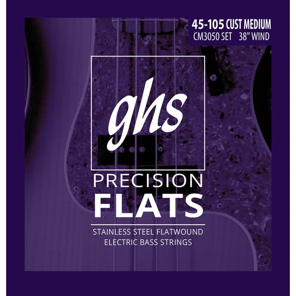 GHS Bass Strings Precision Flats - Custom Medium 45-105 Standard Scale