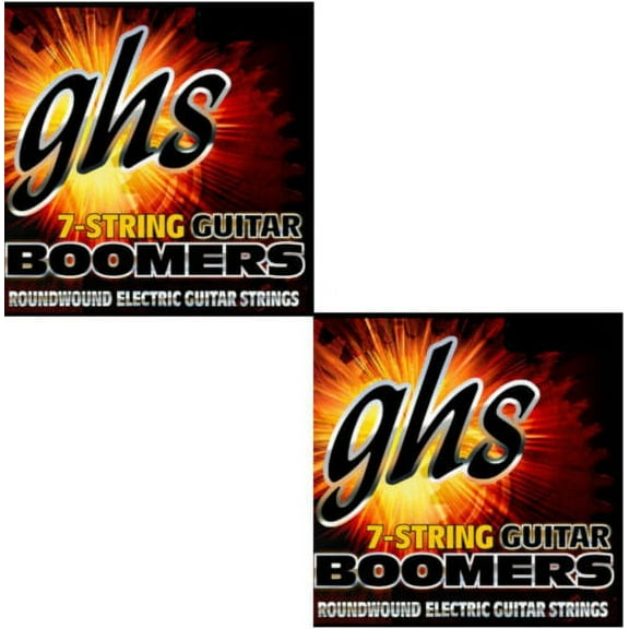 GHS Boomers Guitar Strings 2-Pack 7-String Roundwound Electric Custom Light 9-62
