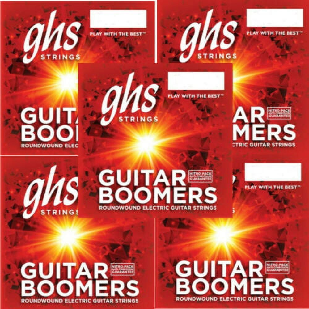 GHS Boomers Guitar Strings 5-Pack Roundwound Electric Extra Light 09-42