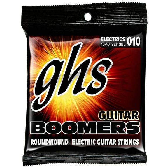 GHS Boomers Roundwound Nickel-Plated Steel Electric Guitar Strings, GBL, Light Gauge .010, .046