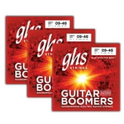 GHS GBCL Boomers Electric Guitar String Set - Custom Light 9-46, 3 Sets of GBCL