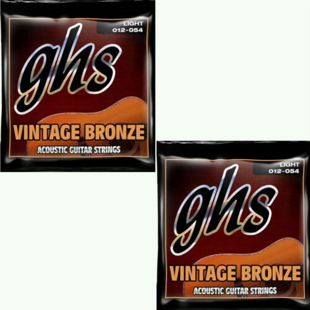 GHS Guitar Strings 2-Pack Acoustic Light 12-54 Vintage Bronze