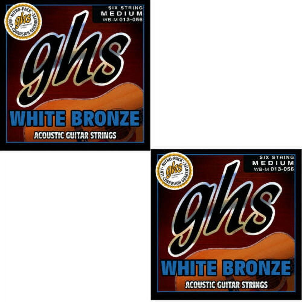 GHS Guitar Strings 2-Packs!  Acoustic White Bronze Medium 13-56