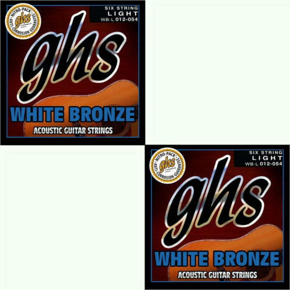 GHS Guitar Strings 2-Packs Acoustic White Bronze True Light 12-50