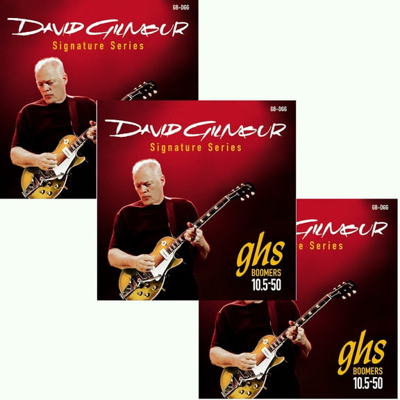 GHS Guitar Strings 3-Pack David Gilmour SIgnature Red Set 10.5-50