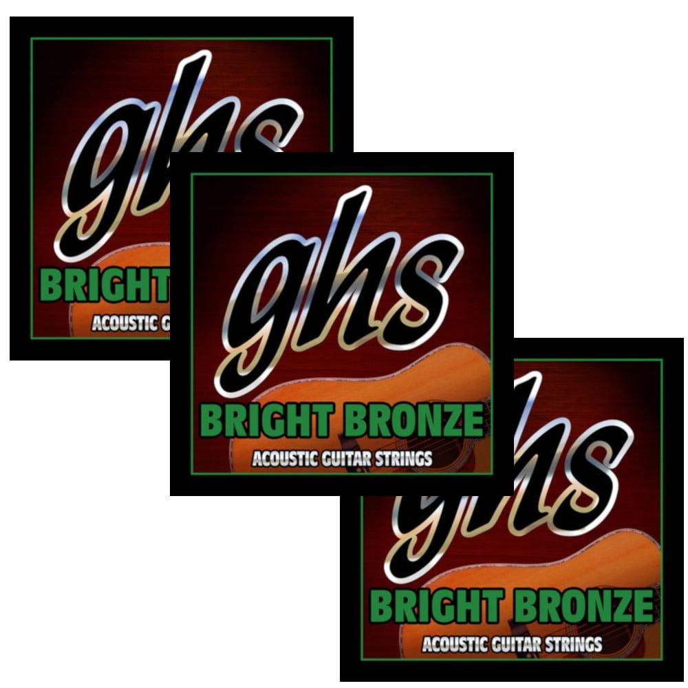 GHS Guitar Strings Acoustic 3-Packs Bright Bronze Heavy 14-60