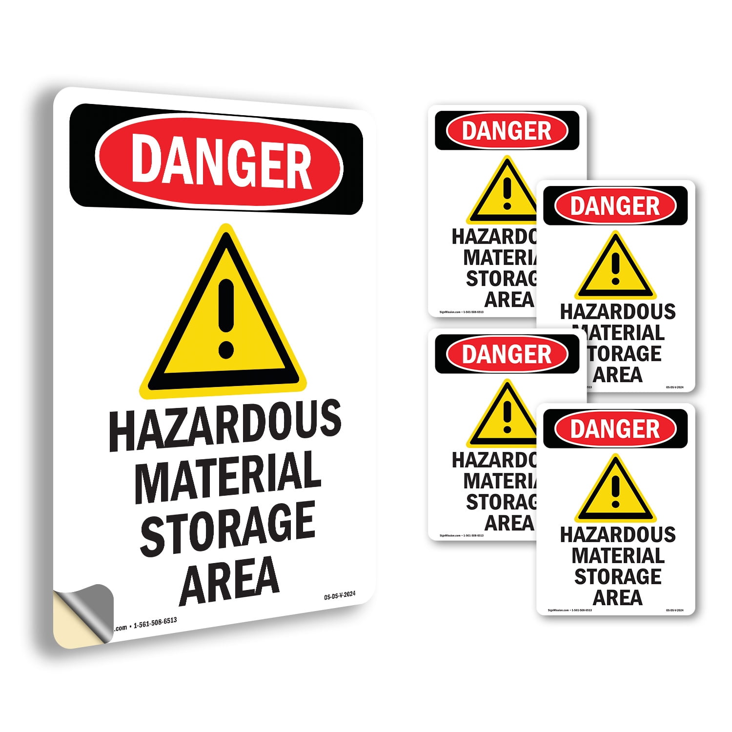GHS Hazardous Material OSHA Danger Vinyl Decal Label 24 Inch x 18 Inch ...