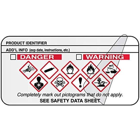GHS Label, 2" x 1"$$Tools & Hardware Other
