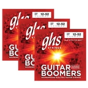 GHS STRINGS - GUITAR BOOMERS - GBH-3 SET 3 SETS - HEAVY GAUGE - 012-052 - ELECTRIC GUITAR STRINGS