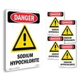 thumbnail image 1 of GHS Sodium Hypochlorite OSHA Danger Aluminum Sign 14 Inch x 10 Inch - 5 Pack, 1 of 8