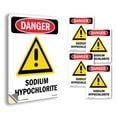 thumbnail image 1 of GHS Sodium Hypochlorite OSHA Danger Vinyl Decal Label 5 Inch x 3.5 Inch - 5 Pack, 1 of 6