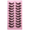 thumbnail image 1 of GHSOHS 10 Pairs Eyelashes Stereoscopic Thick Curling False Eyelashes 3D Effect Wispy Lash Clusters Natural Soft Long Lash Extension Clusters Makeup, 1 of 4