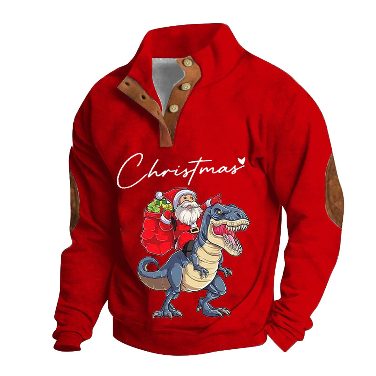 GHSOHS 3D Graphic Christmas Sweatshirts Hoodies for Men Funny 3D