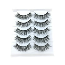 GHSOHS 5 Pairs Eyelashes Boxed Thick Long Eyelash Clusters Soft Natural Manga Lash Clusters Extension Makeup Party Daily Stage Use False Eyelashes