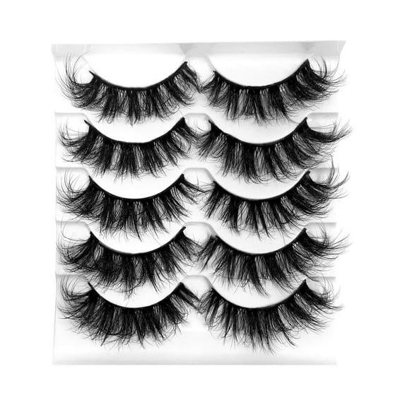 GHSOHS 5 Pairs Eyelashes Boxed Thick Long Eyelash Clusters Soft Natural Manga Lash Clusters Extension Makeup Party Daily Stage Use False Eyelashes