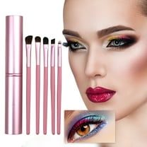 GHSOHS 5 Pcs Eyeshadow Makeup Brushes Set Portable Eye Shadow Brush Cosmetics Kits Soft Hairs Small Angled Powder Eyebrow Brush Face Brushes