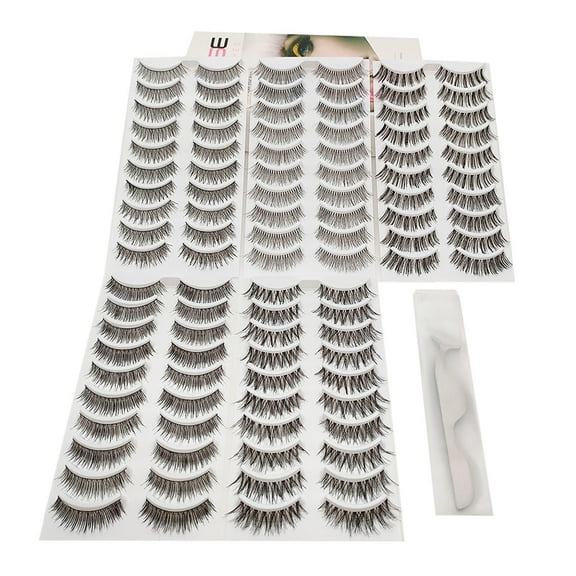 GHSOHS 50 Pairs Eyelashes Handmade Thick Curly Manga Lash Clusters Looks So Natural Wispy False Eyelashes Lash Extension Soft Eyelash Clusters