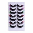 thumbnail image 1 of GHSOHS 7 Pairs Colored Eyelashes Eye Lashes with Colorful D Curly Strip Lashes Extensions 5D Natural Wispy Lash Clusters Salon Party False Eyelashes, 1 of 9
