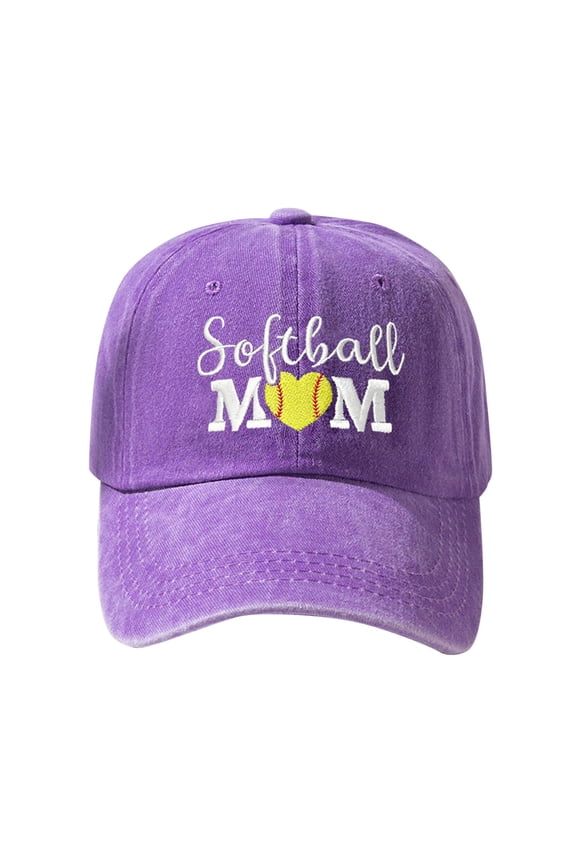 Baseball Cap Casual Fedoras Distressed Baseball Hats Women Hats Embroidered Softball Mom Love Embroidered Baseball Hats Washed Baseball Cap Casual Outdoor Breathable Visors Unisex Trucker Hat