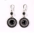 thumbnail image 1 of GHSOHS Bohemian Black Rhinestone Dangle Earrings for Women Ethnic Fashion Jewelry Shiny Diamond Geometric Earrings Gift, 1 of 1