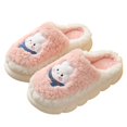 thumbnail image 1 of GHSOHS Bunny Slippers for Women Men Couples Indoor and Outdoor Fuzzy Slipper Close Toe Warm House Shoes Cotton Slides Pink Size 37, 1 of 4