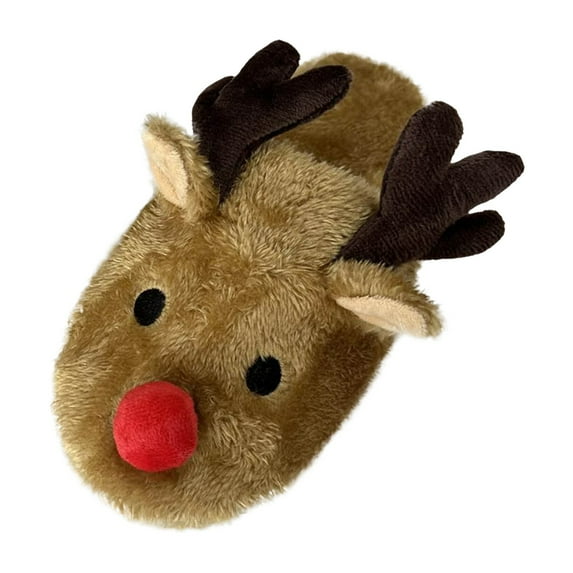 GHSOHS Christmas Slippers for Women Men Cute Animal Cartoon Cotton Fuzzy House Slippers Comfort Soft Non Slip Flat Home Shoes