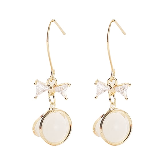 GHSOHS Clip On Earrings Diamond Stud Earrings Women's Simple Earrings Fashion Temperament Earrings Gold Earrings Party Jewelry Gift Fashion Earings Ear Ring