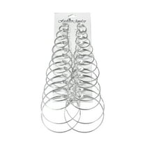 GHSOHS Clip On Earrings 6 Pairs Rock Exaggerated Big Circle Hoop Earrings Set Temperament Minimalist Silver Gold Plated Round Geometric Earrings Jewelry Gift Fashion Earings Ear Ring