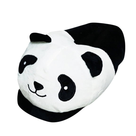GHSOHS Cute Panda Fuzzy Slippers for Women and Men Novelty Cartoon Animal House Slippers Indoor Outdoor Non Slip Cotton Home Shoes