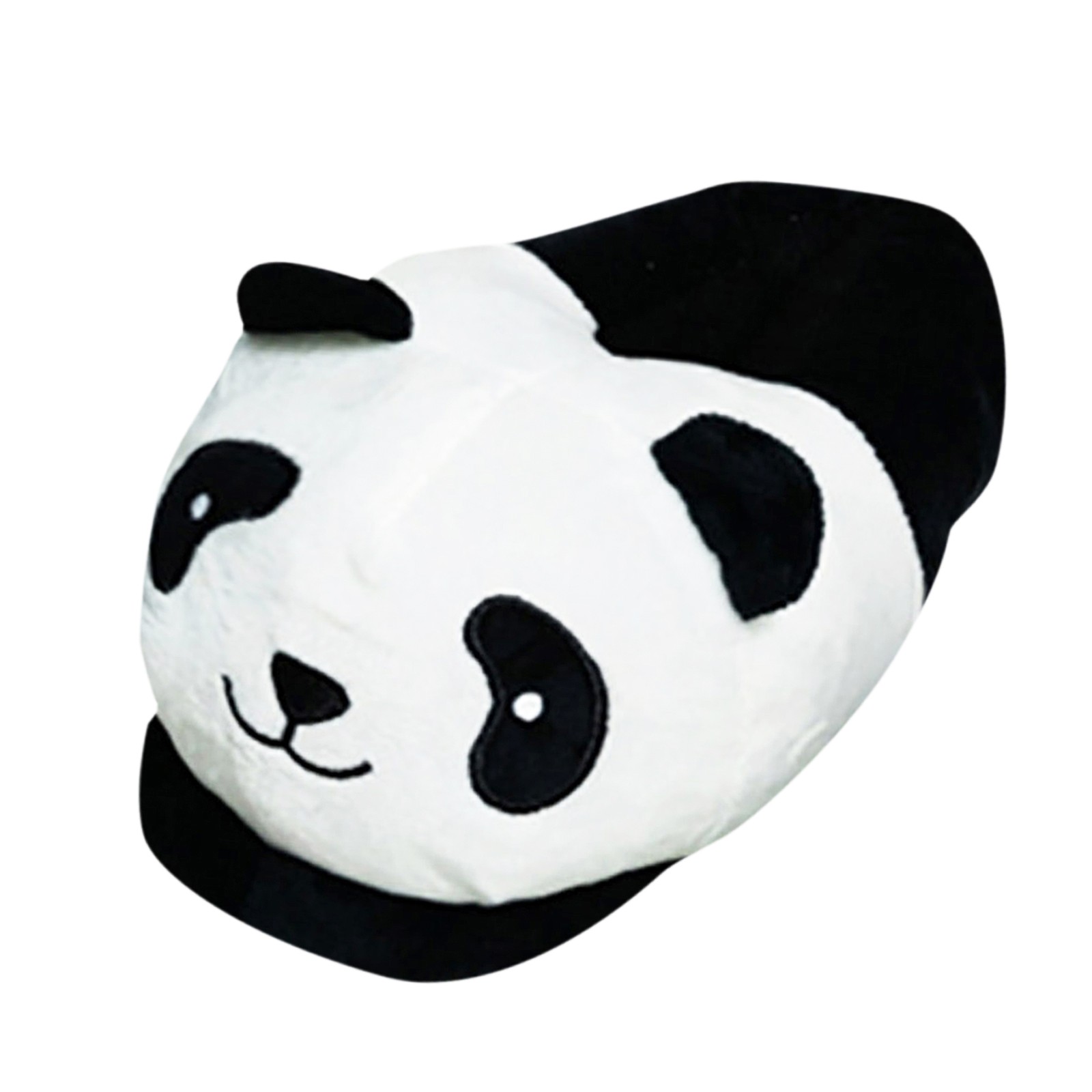 Everberry Fuzzy Panda Slippers - Black & White Plush Animal House Shoes For Men & Women (One Size Fits Most)