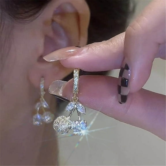 GHSOHS Earrings Moon Earrings for Women Gothic Floral Pendant Earings Bridal Wedding Jewelry Aretes White Gold Earrings Imitation Pearl Gold Hoop Earrings Set for Anniversary Gifts