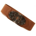 thumbnail image 1 of GHSOHS Elastic Wide Belts for Women Vintage Adjustable Stretchy Waist Belts for Jeans Pants Dresses Carved Buckle Corset Belt 2.36 inch Waistband, 1 of 5