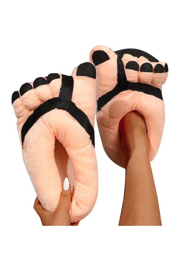 Funny Fuzzy Slippers for Women and Men Couples Novelty Cartoon Cute House Slippers Cotton Soft Sole Warm Comfy Home Shoes