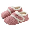 thumbnail image 1 of GHSOHS Fuzzy Slippers for Women Cozy Comfy Warm Memory Foam Cushion with Adjustable Straps Home Shoes Flat Bottom House Slippers, 1 of 5