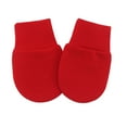 thumbnail image 1 of GHSOHS Gloves Baby Mittens Toddler Gloves No Scratch Mittens Unisex Cotton Gloves for 0-6 Months Baby Boys Girls Winter Finger Gloves Light Gloves Red Finger Gloves Mittens, 1 of 2