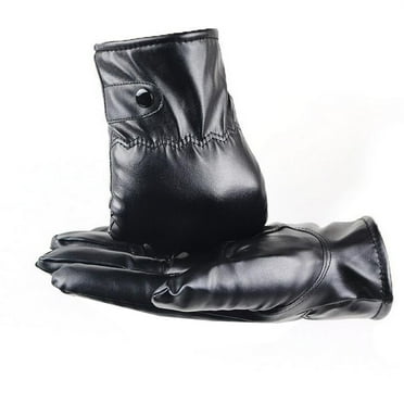 GHSOHS Gloves Winter Leather Gloves for Women Touchscreen Snow Driving Gloves Warm Fleece Lined Riding Finger Gloves Mittens Motorcycle Gloves Fingerless Gloves Men Black Finger Gloves Mittens
