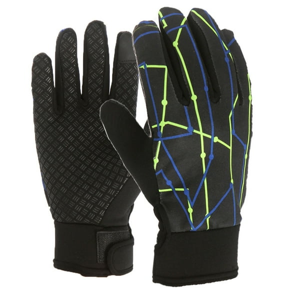 GHSOHS Gloves Winter Outdoor Men and Women Snow Skating Snowboarding Windproof Warm Ski Gloves Thick Thermal Snow Driving Gloves Heated Gloves for Women Green Finger Gloves Mittens