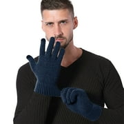 GHSOHS Gloves Women Men Casual Snowman Embroidered Plush Full Finger Gloves Winter Warm Gloves Winter Finger Gloves Black Mittens Long Gloves Biue Finger Gloves Mittens