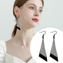 GHSOHS Gold Earrings for Women A Pair Of Fashion Earrings Long Triangle Frosted Earrings Thin Face Fairy Jewelry Fashion Gold Hoop Earrings Small Gold Hoop Earrings Fashion Earings