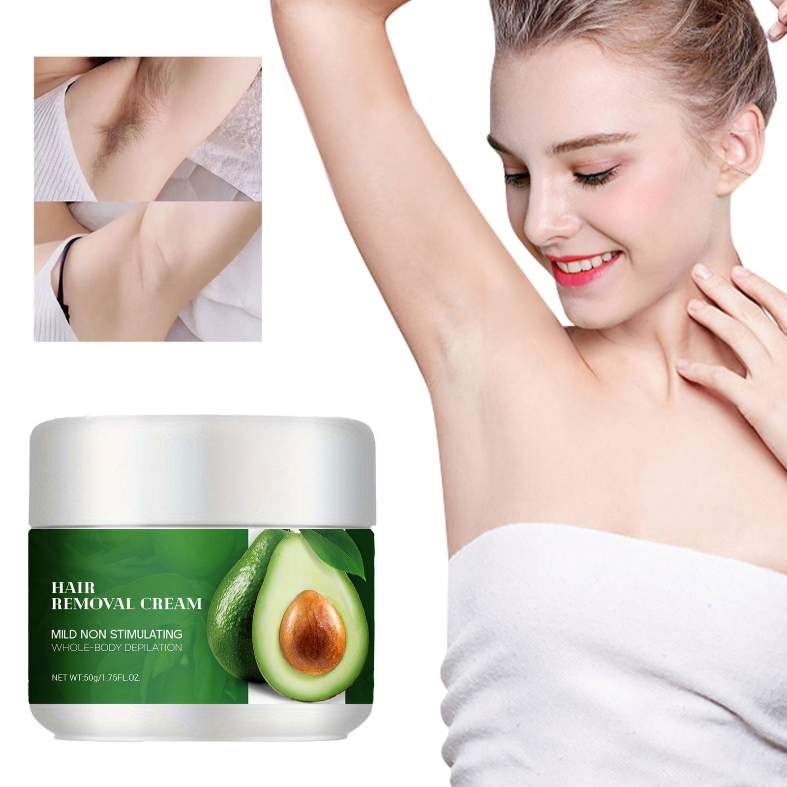 GHSOHS Hair Removal Cream Enriched Nourishing Facial Body Hair Removal ...