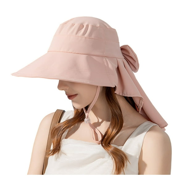 GHSOHS Hats Cowboy Hat Silk Bonnet Beanie Skullies Beanies Women's Breathable Sun Shade Elegant Wide Brimmed Fisherman Hat Warm Baseball Caps Berets Fedoras Visors Pink Fedoras