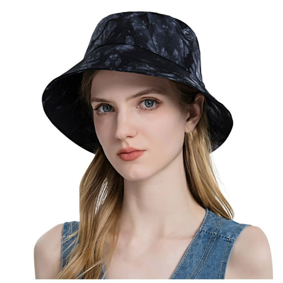 GHSOHS Hats Cowboy Hat Silk Bonnet Beanie Skullies Beanies Women's Summer Short Brimmed Outdoor Outing Tie Dye Sunshade Fisherman Hat Warm Baseball Caps Berets Fedoras Black Berets